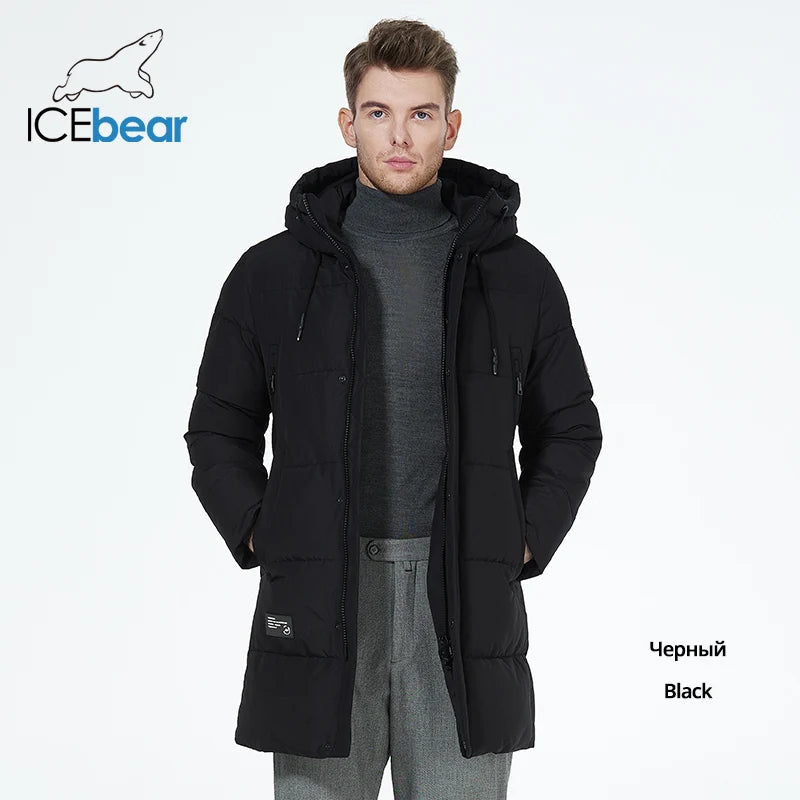 ICEbear winter jackets for men casual cotton coat mid-length Puffer parkas MWD3061D