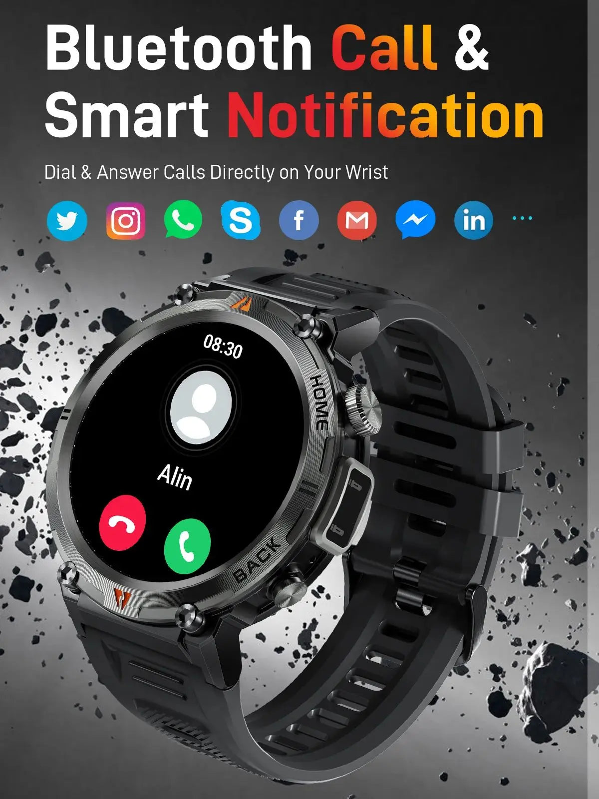 LaNikar KE3 Bluetooth Call Smart Watch