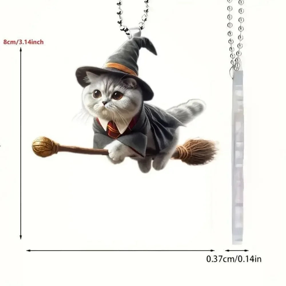 Acrylic Flat Magic Cat Cute Cartoon Party Decoration Backpack and Car Pendant To Give As A Gift To Friends New