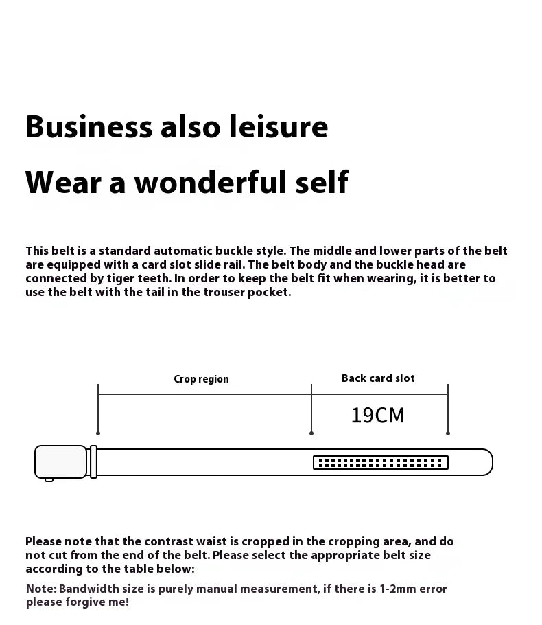 OYIFAN Men Belt Genuine Leather Belt for men Automatic belts