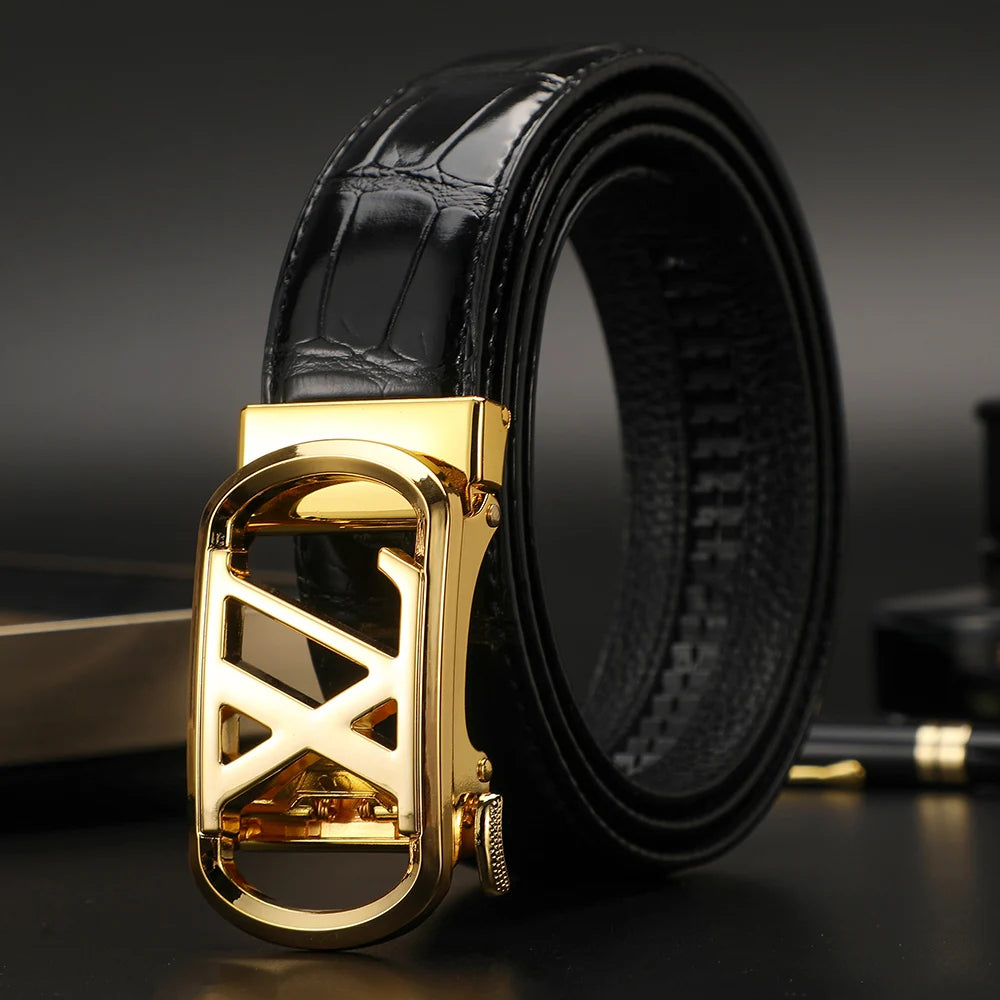 High Quality Metal Automatic Buckle Belt for Men jeans belt