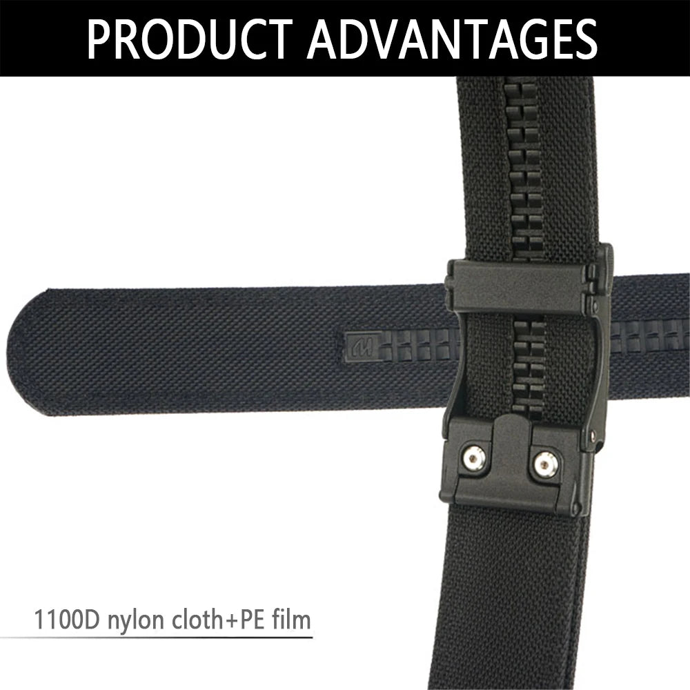 TUSHI New Men's Military Tactical Belt Tight Sturdy Nylon Heavy Duty Hard Belt