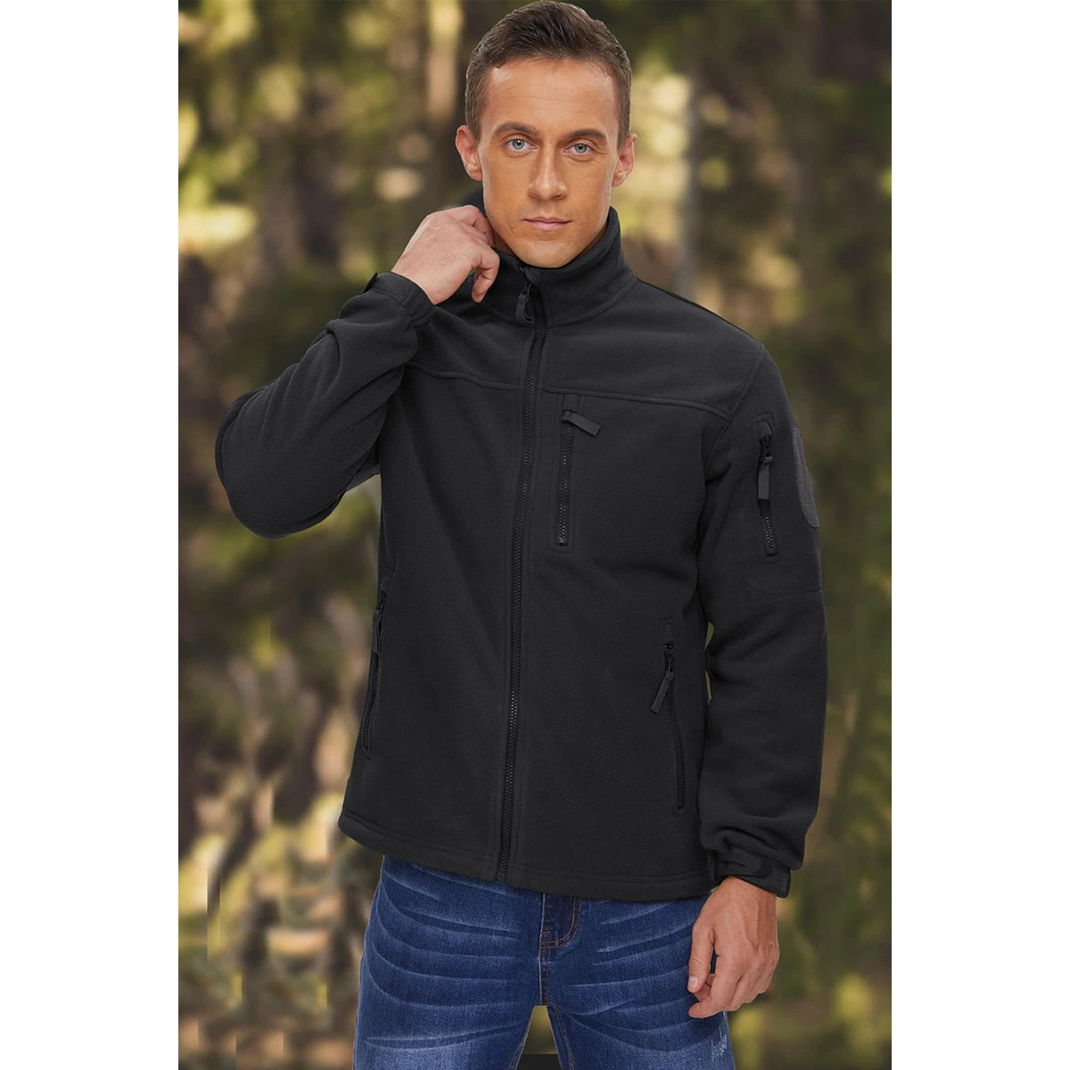 TACVASEN Men's Fleece Jacket Soft Warmth Windproof Full Zip Up Coat