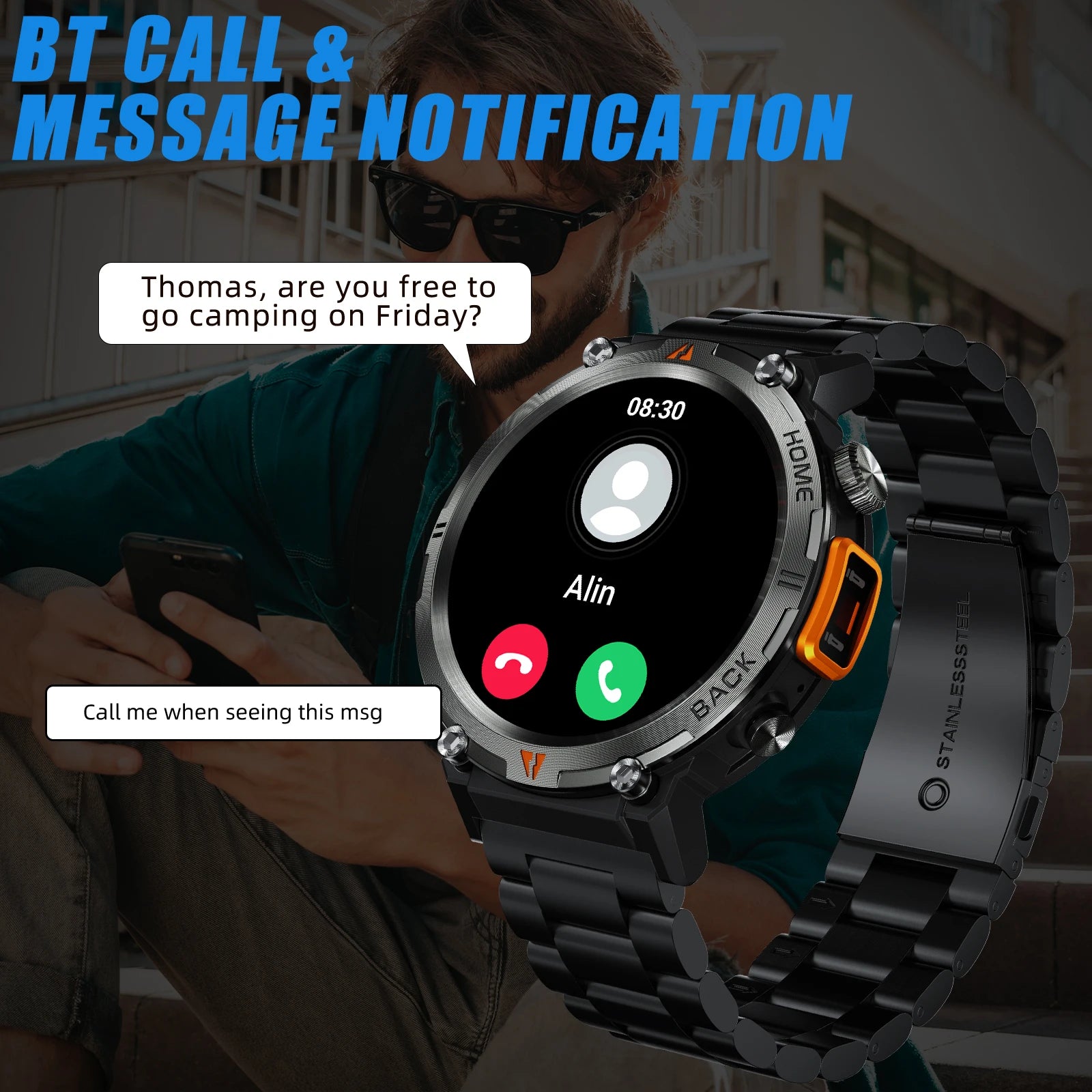 LaNikar KE3 Bluetooth Call Smart Watch