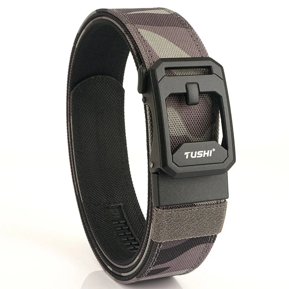 TUSHI New Men's Military Tactical Belt Tight Sturdy Nylon Heavy Duty Hard Belt