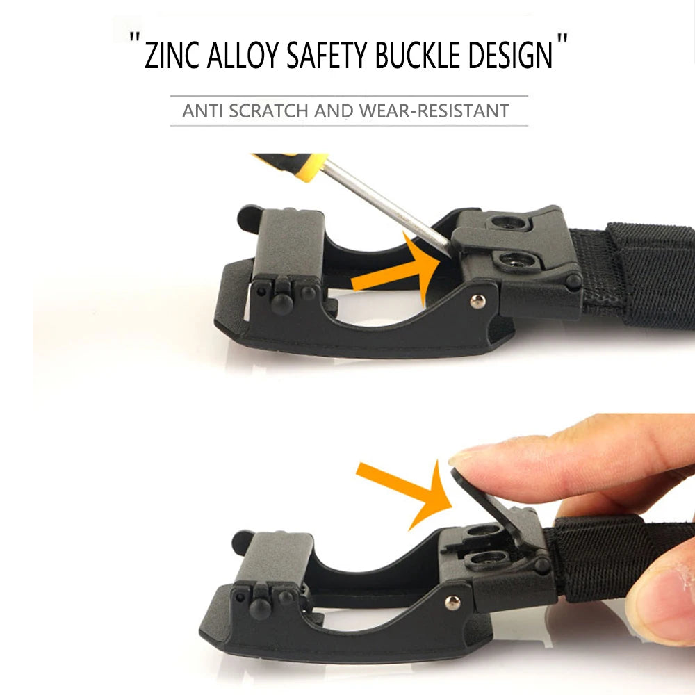 TUSHI New Men's Military Tactical Belt Tight Sturdy Nylon Heavy Duty Hard Belt