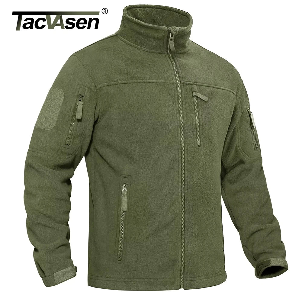 TACVASEN Men's Fleece Jacket Soft Warmth Windproof Full Zip Up Coat