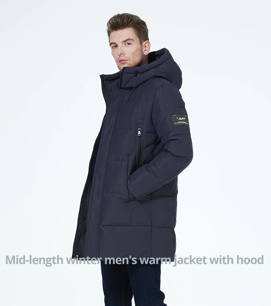 ICEbear winter jackets for men casual cotton coat mid-length Puffer parkas MWD3061D